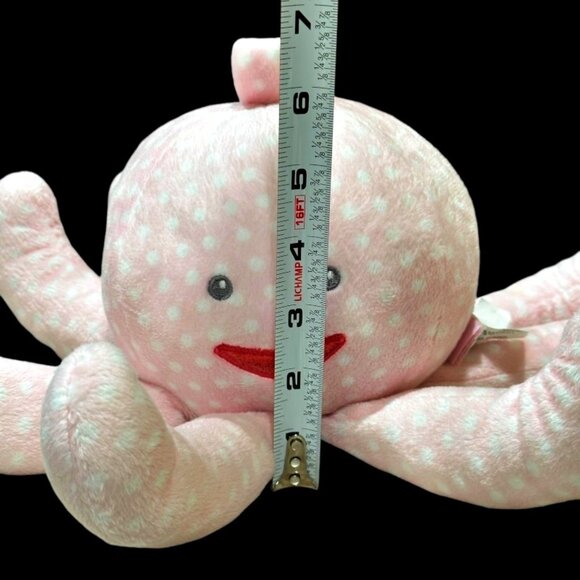 Baby Aspen Mrs Sock T Pus Plush Octopus Lovey Stuffed Animal Rattle 6" NO Socks - Picture 8 of 8